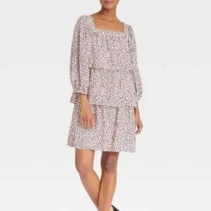 Who What Wear Tiered Ruffle Mini Dress NWT Size MEDIUM